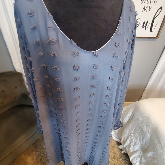 PLUS SIZE GRAY SWING DRESS - Picture 4 of 5